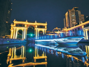 铂宫水闸外景。