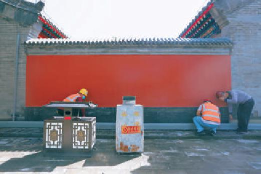 三庙  　　量身定制瓦楞灯“发光却不热”