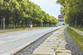 永定门内的中轴御道。
