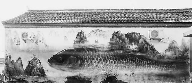 怀柔大水峪村民俗游打造“壁画村”