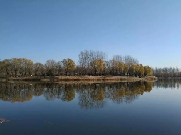 这个公园号称“小西湖”，夏日荷花绽放，园内幽静美好