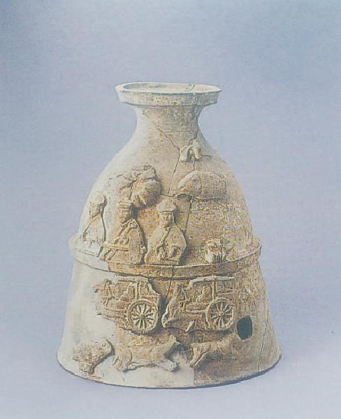 ③上地车马出行图灯座