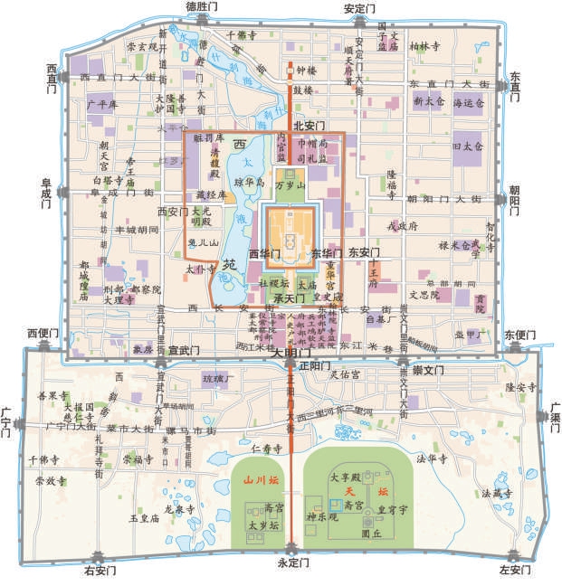 明北京城平面图