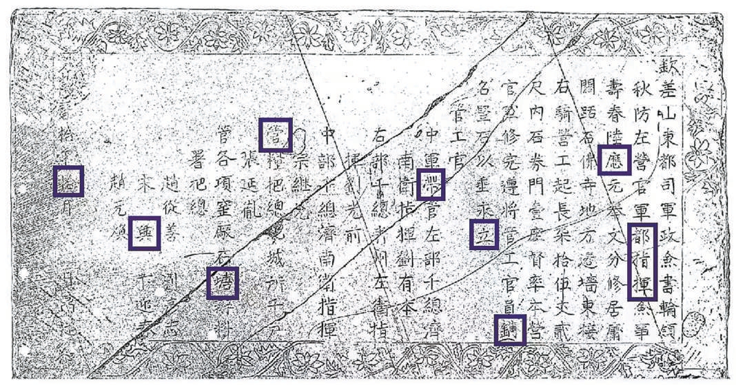 《万历十年分修石佛寺长城城工题名碑》