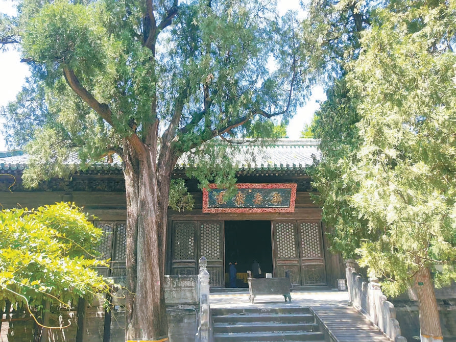 大觉寺主殿悬挂的是乾隆墨宝“无去来处”