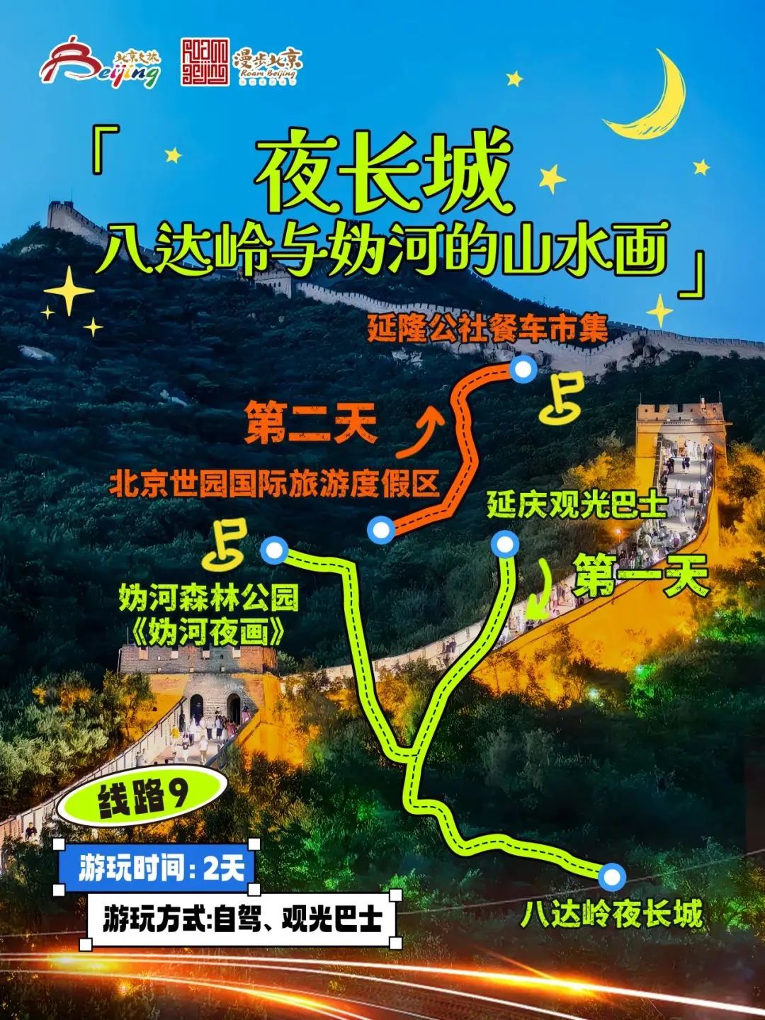 10条“漫步北京-追光夜游”主题游线路
