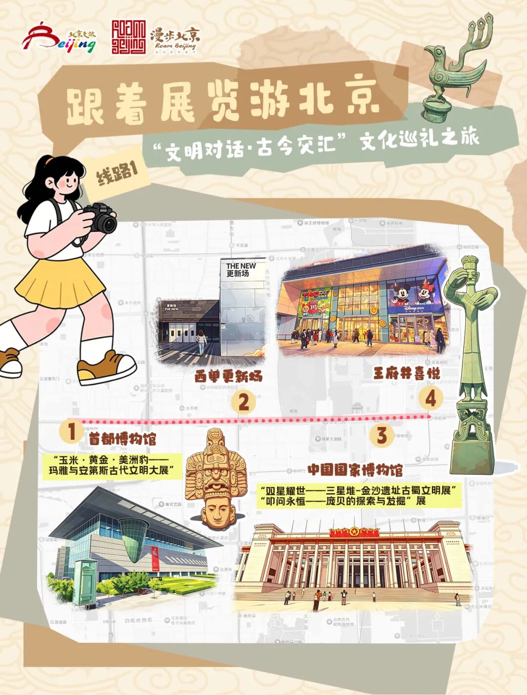 端午暑期来北京看“美洲大展”，市文化和旅游局发布10条“跟着展览游北京”主题线路