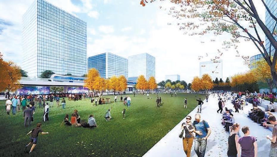 图为京张铁路遗址公园一期效果图。