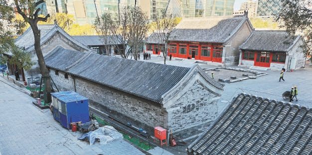 蒙藏学校修复工程扫尾