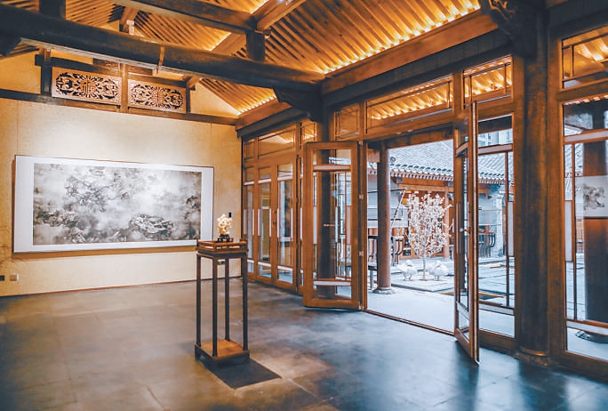槐轩文化艺术空间展览现场。