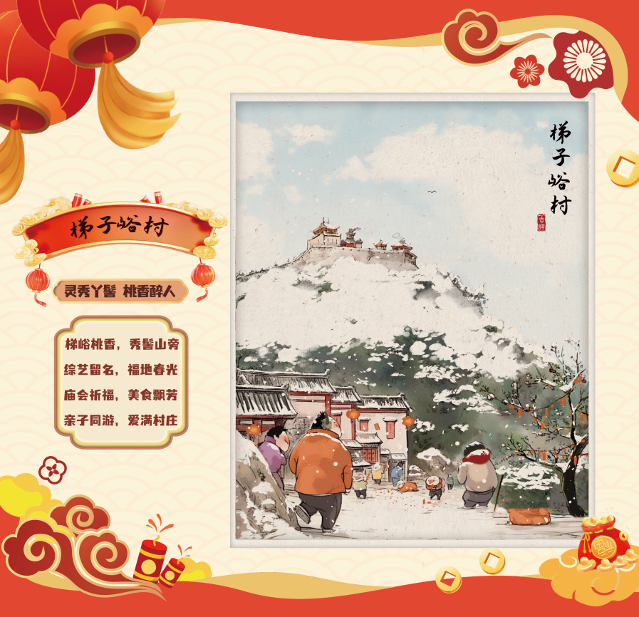 平谷区梯子峪村：灵秀丫髻，桃香醉人