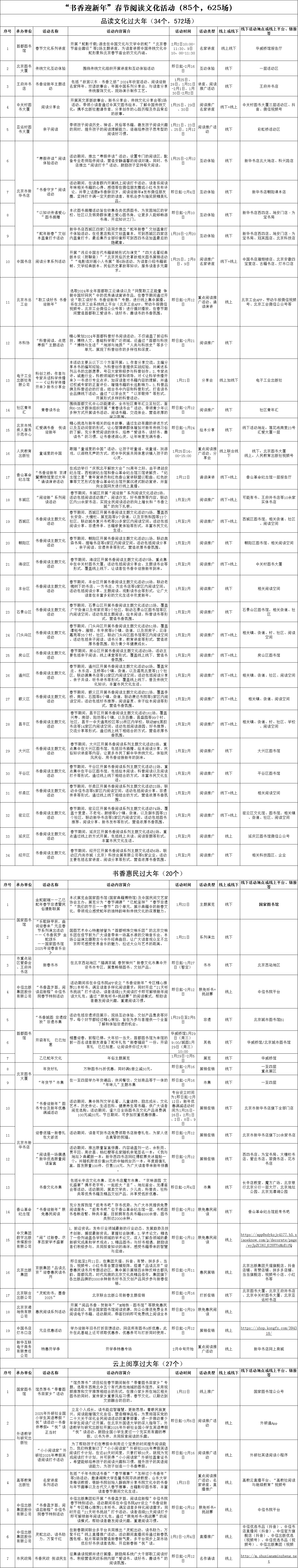 “书香迎新年”北京市推出四大系列春节阅读文化活动