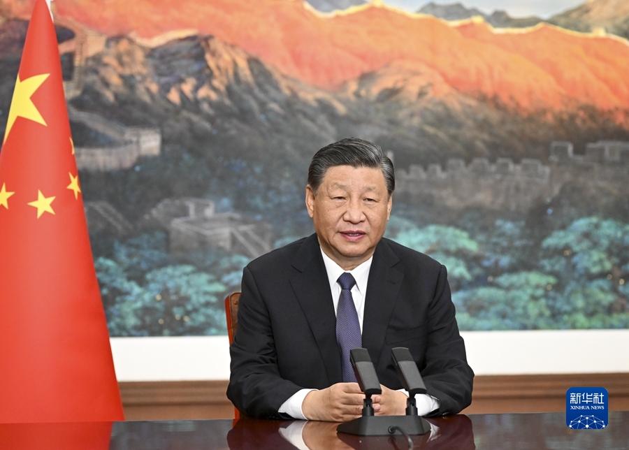 11月8日上午，国家主席习近平向2023年世界互联网大会乌镇峰会开幕式发表视频致辞。