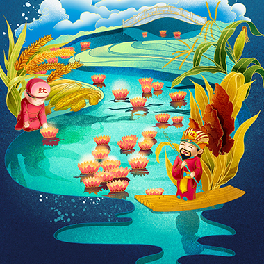 漫画｜清荷秋云起 处暑正微凉