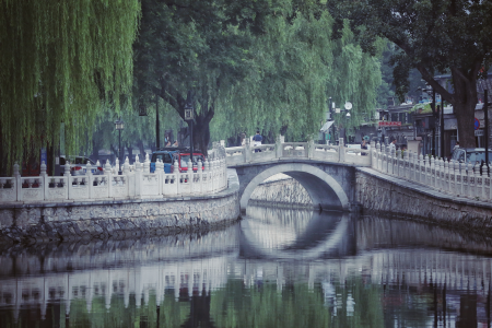 蒙蒙细雨后的老北京风情