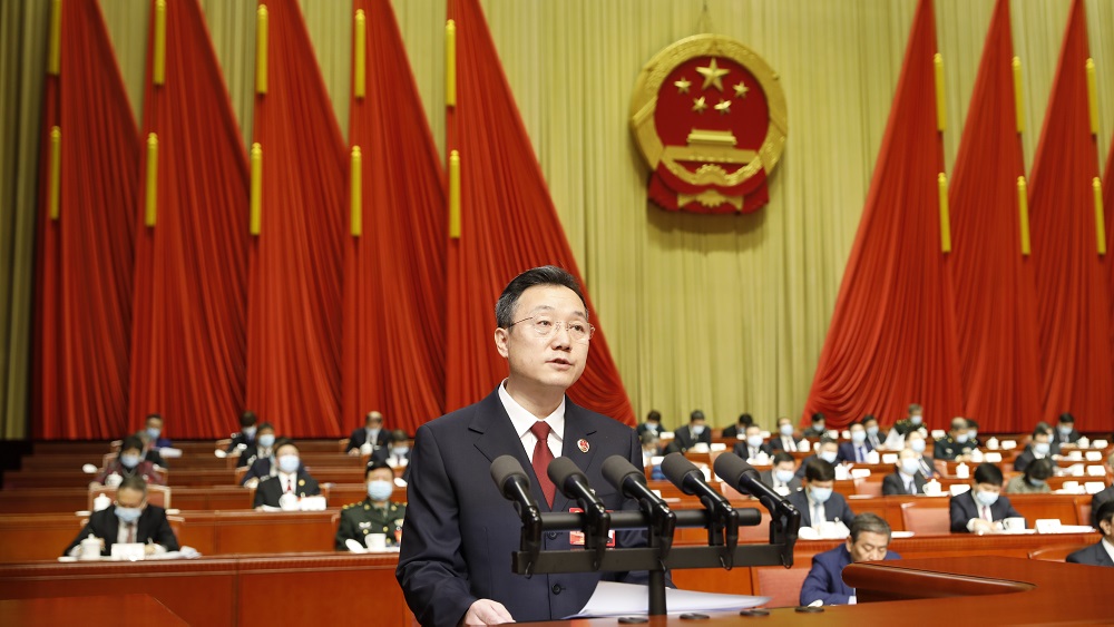 北京市人民检察院代理检察长朱雅频作北京市人民检察院工作报告