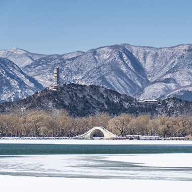 颐和园冬季雪景如诗如画