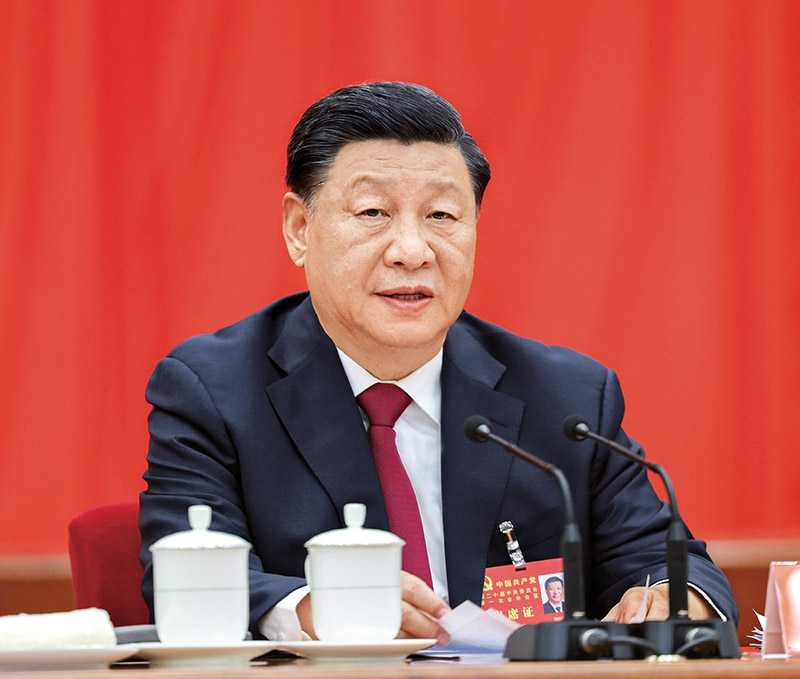 2022年10月23日，中国共产党第二十届中央委员会第一次全体会议在北京人民大会堂举行。习近平同志主持会议并在当选中共中央委员会总书记后作重要讲话。