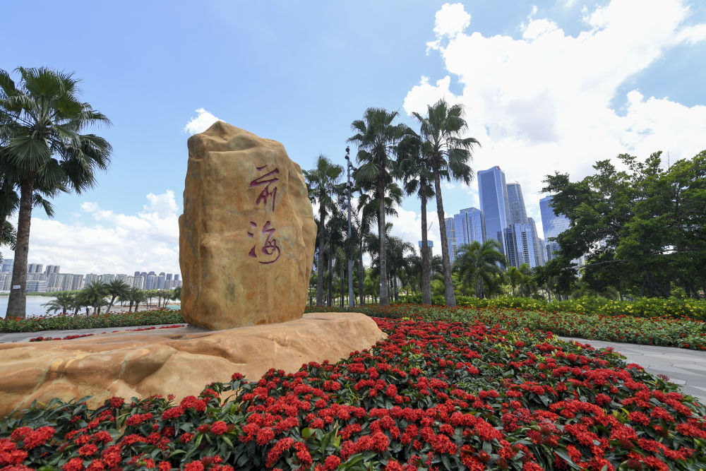 在广东省深圳市前海拍摄的前海石（2021年7月15日摄）。