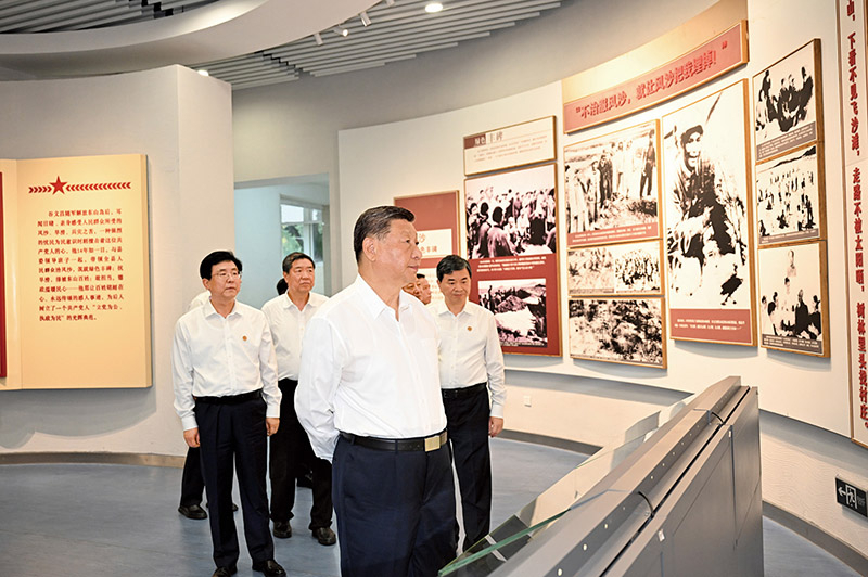 2024年10月15日至16日，中共中央总书记、国家主席、中央军委主席习近平在福建考察。这是15日下午，习近平在漳州市东山县谷文昌纪念馆考察。