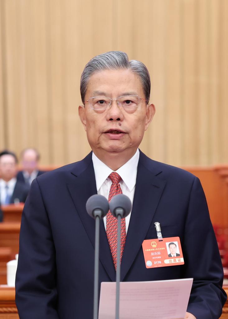 3月5日上午，第十四届全国人民代表大会第三次会议在北京人民大会堂开幕。赵乐际主持开幕会。