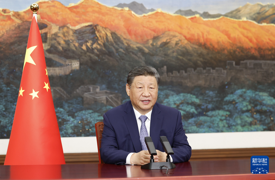 4月23日，国家主席习近平向气候和公正转型领导人视频峰会发表致辞。