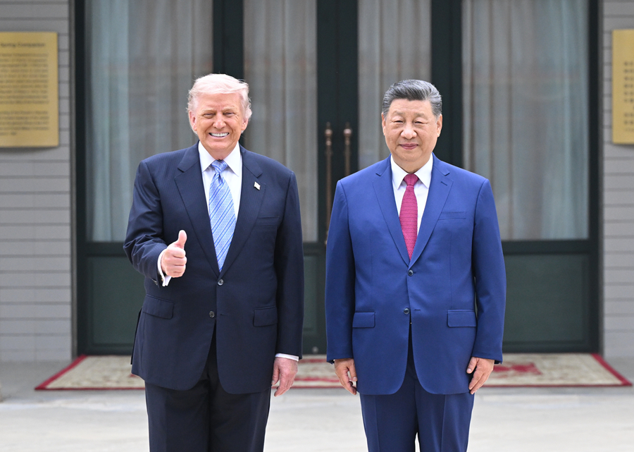 5月15日上午,国家主席习近平在中南海同美国总统特朗普举行小范围会晤。 5月15日上午,国家主席习近平在中南海同美国总统特朗普举行小范围会晤。