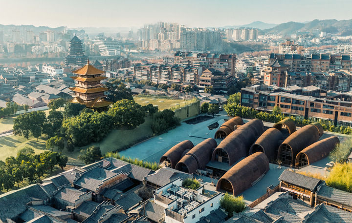 2025年1月17日拍摄的景德镇陶阳里历史文化街区(无人机照片)。 2025年1月17日拍摄的景德镇陶阳里历史文化街区(无人机照片)。