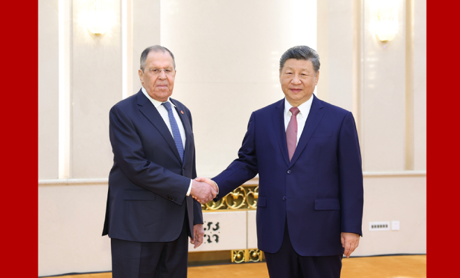 习近平会见俄罗斯外长拉夫罗夫