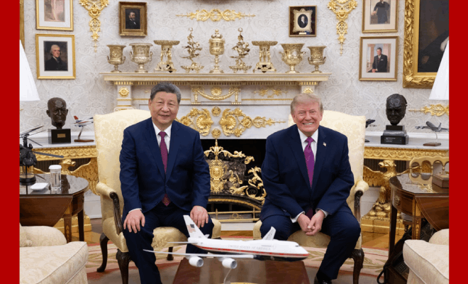 习近平同美国总统特朗普小范围交流