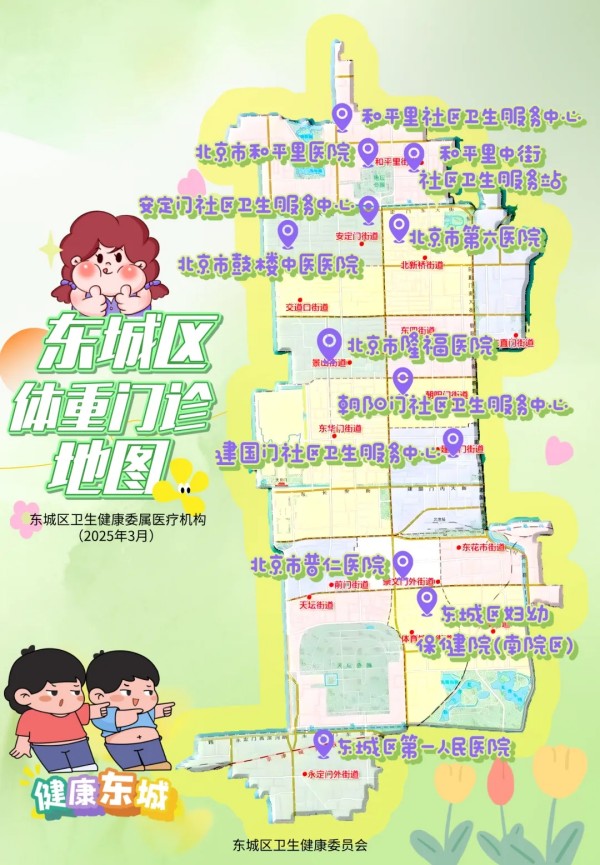 跟肉肉说拜拜~东城区体重门诊地图来了 跟肉肉说拜拜~东城区体重门诊地图来了