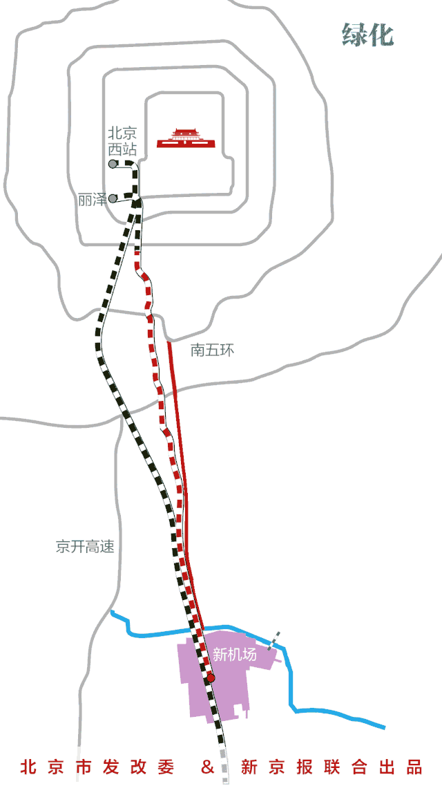 穿过森林去机场，森林环抱，玉树迎门