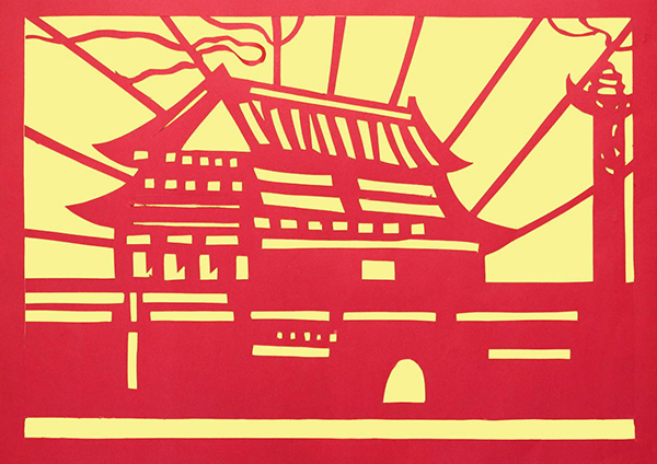 中国成立70周年到来之际,北京百余名师生用自己精心创作的70幅剪纸