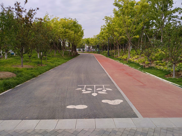 昔日残砖碎瓦 今日生态绿岛 建筑垃圾再生产品助力温榆河公园建设