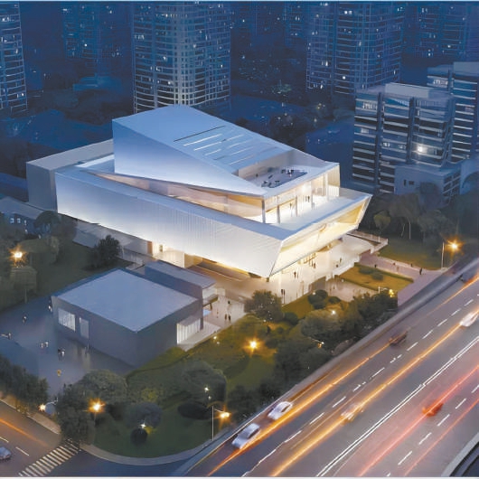 北京歌舞剧院原址重建后效果图。