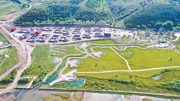九龙泉景区航拍图。