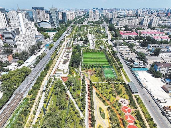 京张铁路遗址公园让市民体验到空间融合的魅力。