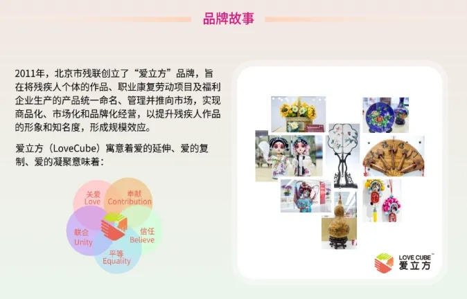 “爱立方”推动残疾人劳动产品品牌化发展