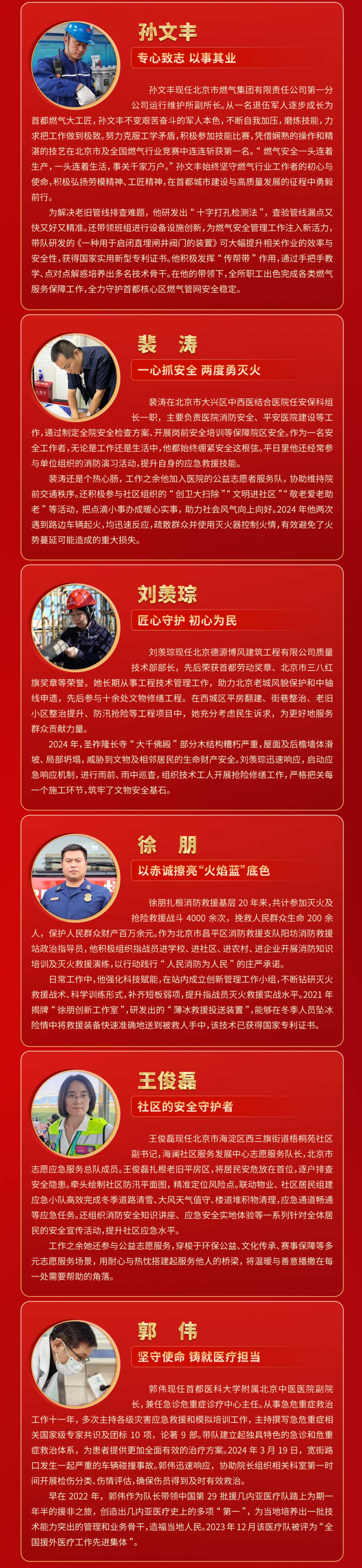2025年“北京榜样·应急先锋”前两期榜单公布