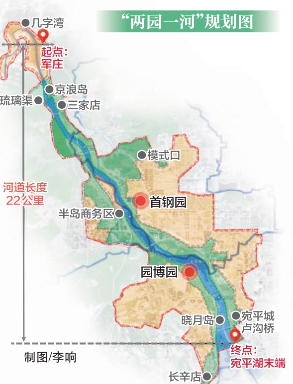 市民可在此坐轮渡望西山观湿地看日落品美食 “两园一河”滨水核心带年内亮相