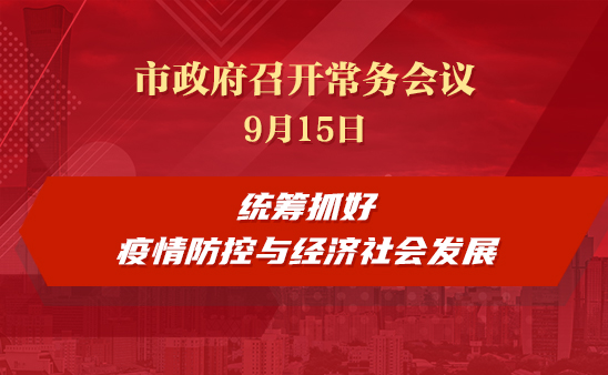 市政府常务会议：统筹抓好疫情防控与经济社会发展
