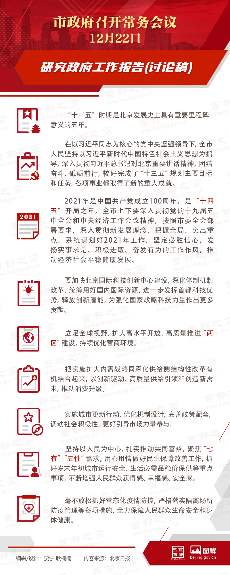 市政府常务会议：研究政府工作报告(讨论稿)