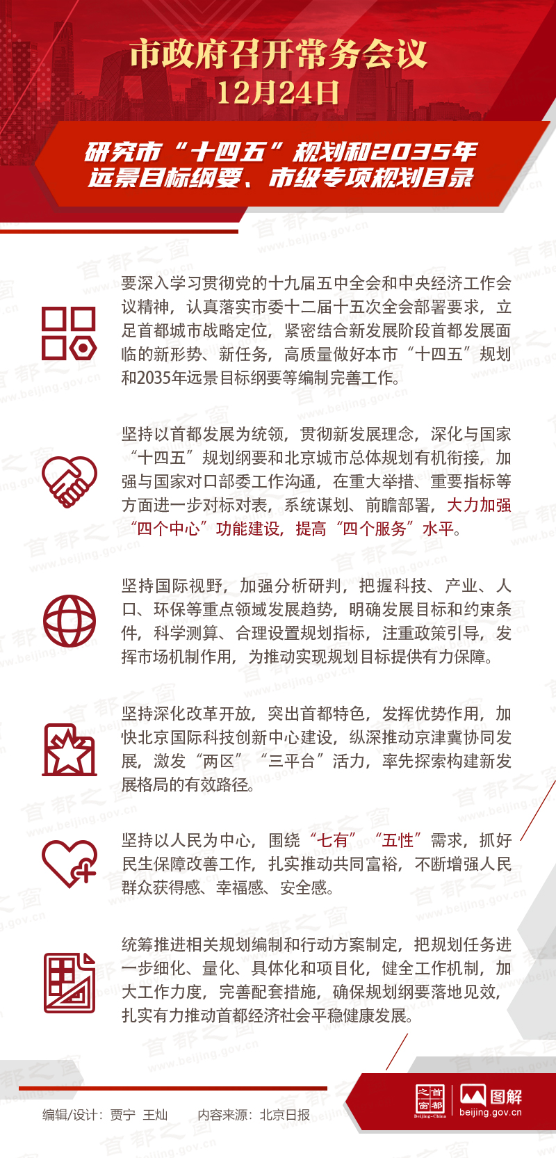 市政府常务会议：研究市“十四五”规划和2035年远景目标纲要、市级专项规划目录