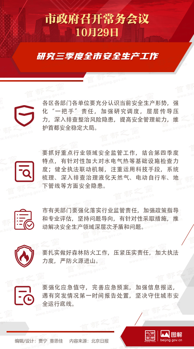 市政府常务会议：研究三季度全市安全生产工作