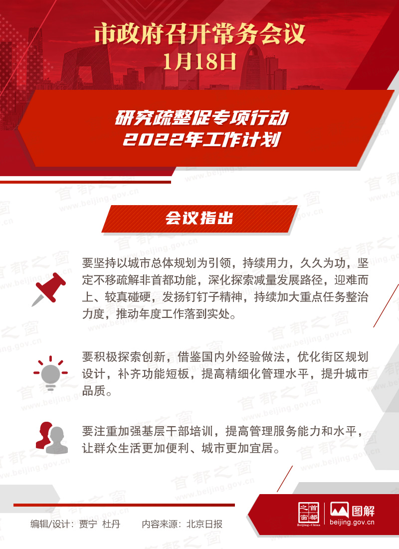 市政府常务会议：研究疏整促专项行动2022年工作计划
