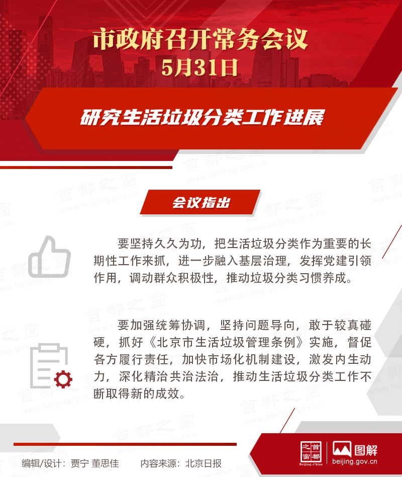 市政府常务会议：研究生活垃圾分类工作进展