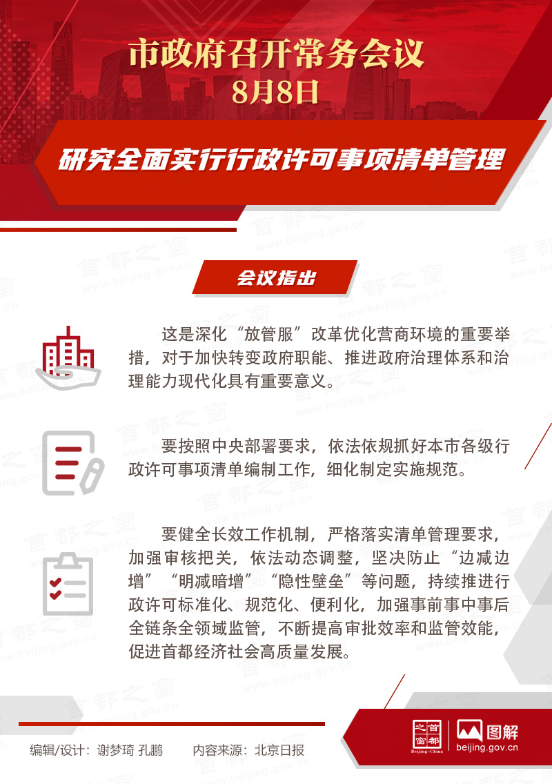 研究全面实行行政许可事项清单管理