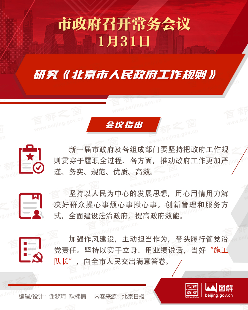 研究《北京市人民政府工作规则》