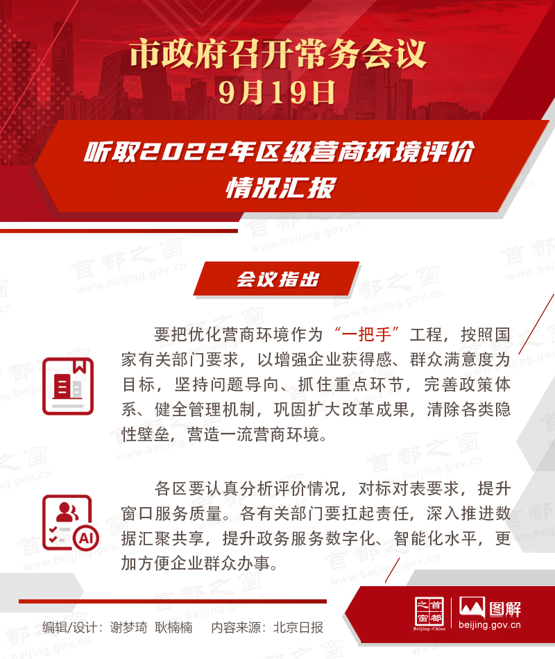 听取2022年区级营商环境评价情况汇报