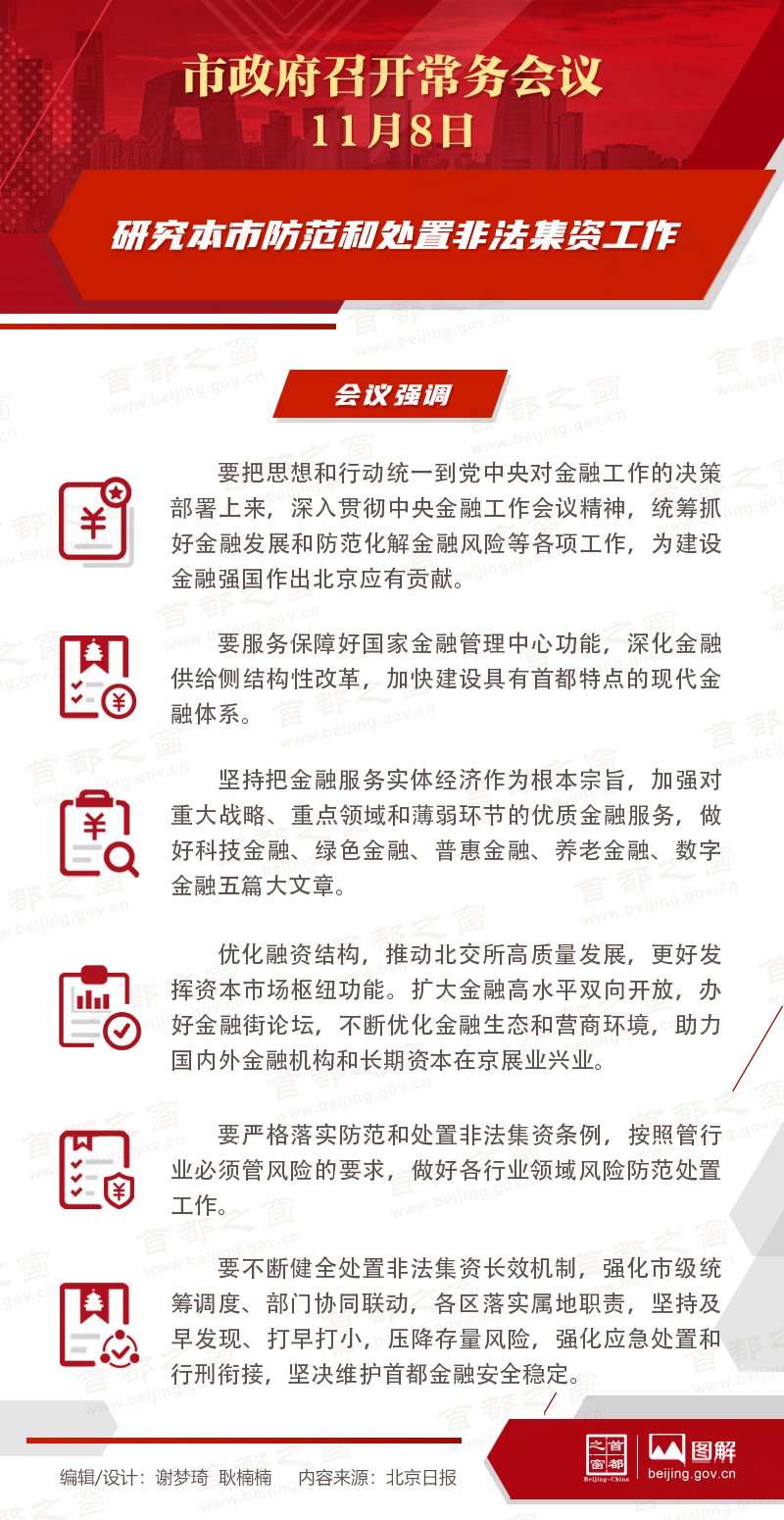 研究本市防范和处置非法集资工作
